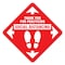 Signmission Thank You For Social Distance Red Non-Slip Floor Graphic, 16" x 16", FD-X-16-9993 FD-X-16-9993 - alternate 1